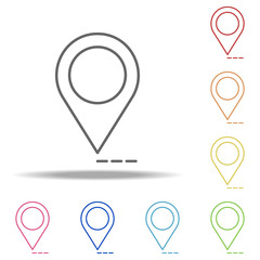pin on the map icon. Elements of Web in multi colored icons. Simple icon for websites, web design, mobile app, info graphics