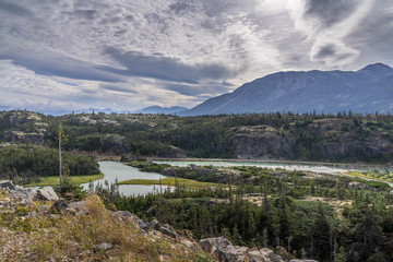 Fototapeta na wymiar view off the Klondike Highway near Skagway, Alaska