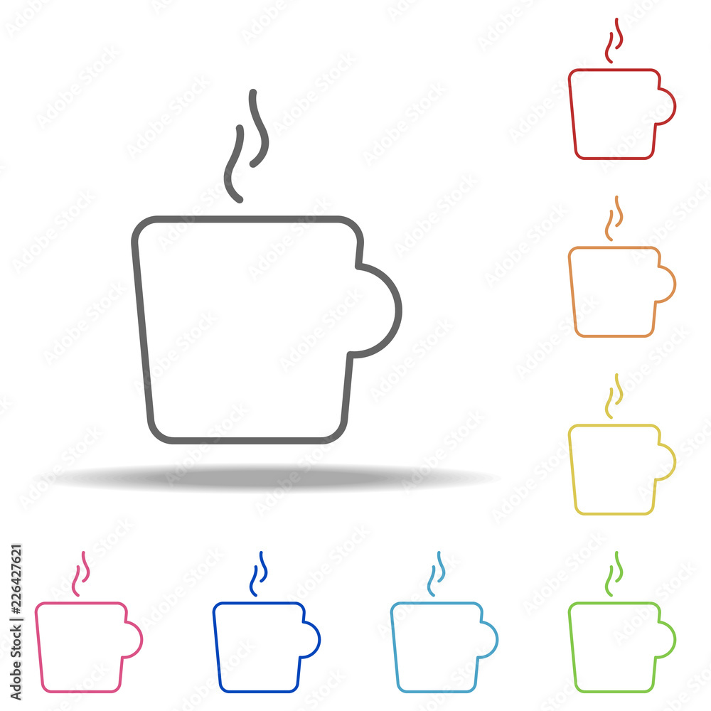 Aufkleber a cup of coffee icon. elements of web in multi colored icons. simple icon for websites, web design, 