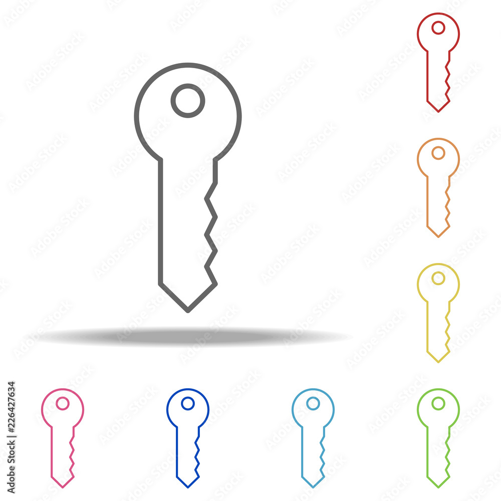 Poster key icon. elements of web in multi colored icons. simple icon for websites, web design, mobile app, 