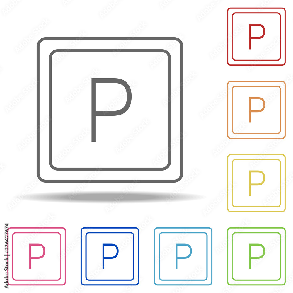 Poster parking sign icon. elements of web in multi colored icons. simple icon for websites, web design, mob