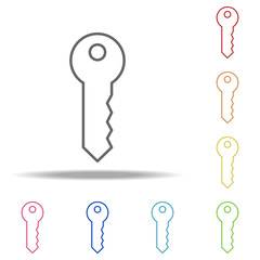 key icon. Elements of Web in multi colored icons. Simple icon for websites, web design, mobile app, info graphics