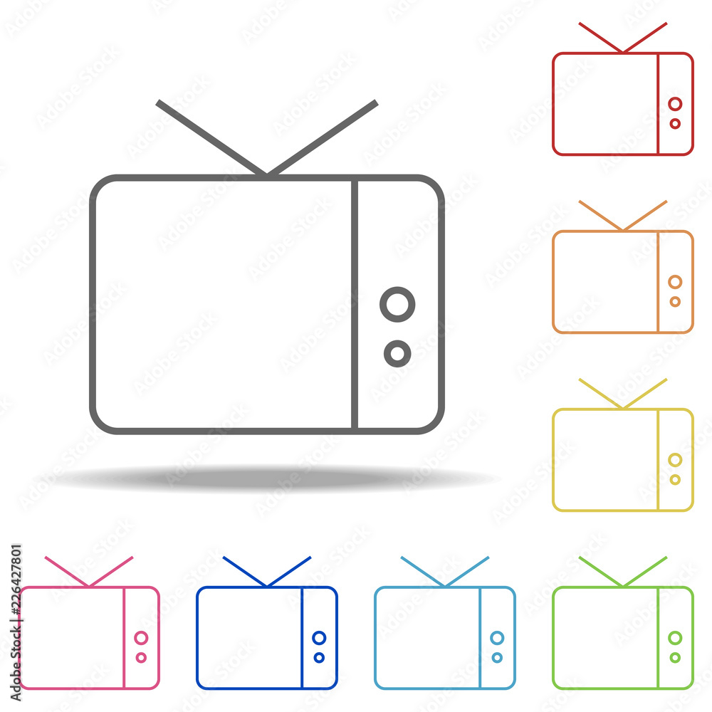 Poster tv icon. elements of web in multi colored icons. simple icon for websites, web design, mobile app, i