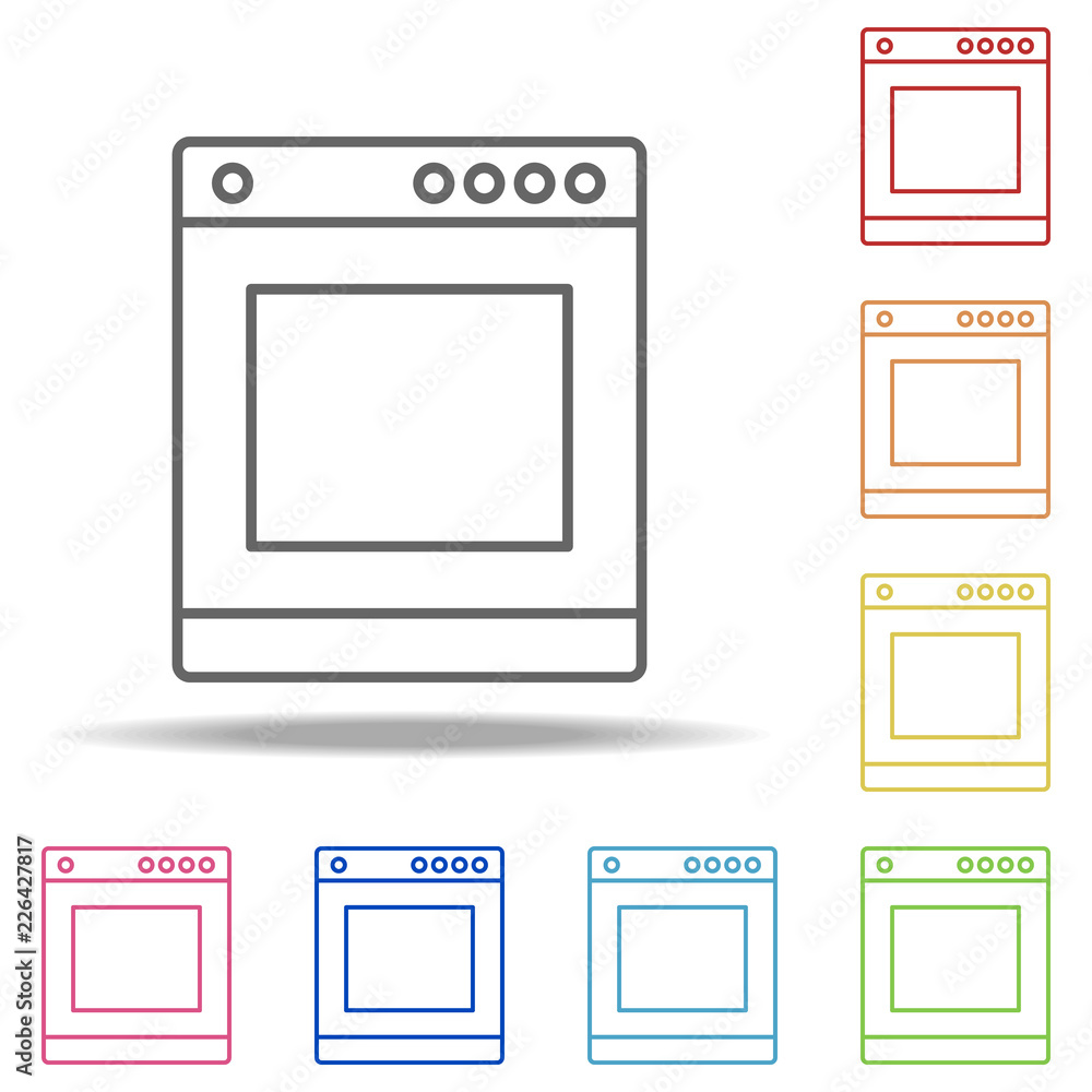 Poster gas oven icon. elements of web in multi colored icons. simple icon for websites, web design, mobile 