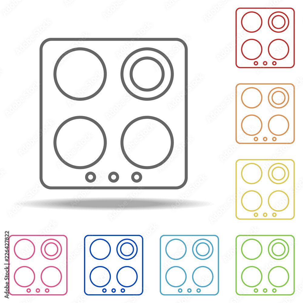 Aufkleber electric oven icon. elements of web in multi colored icons. simple icon for websites, web design, mo