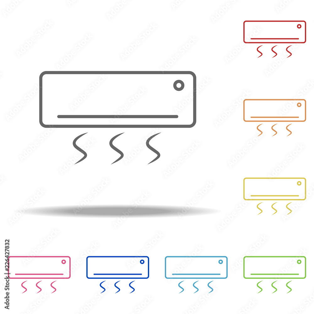 Poster air conditioning icon. elements of web in multi colored icons. simple icon for websites, web design,