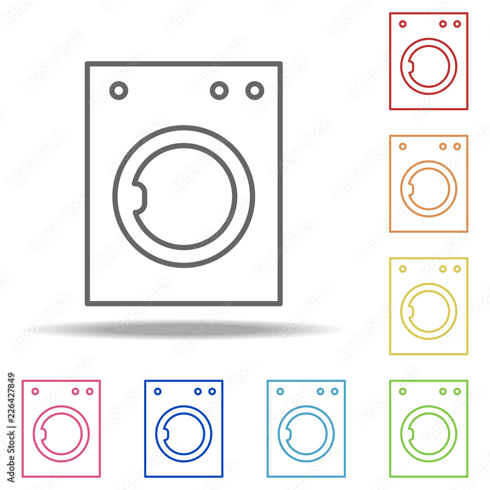 Poster washing machine icon. elements of web in multi colored icons. simple icon for websites, web design, 
