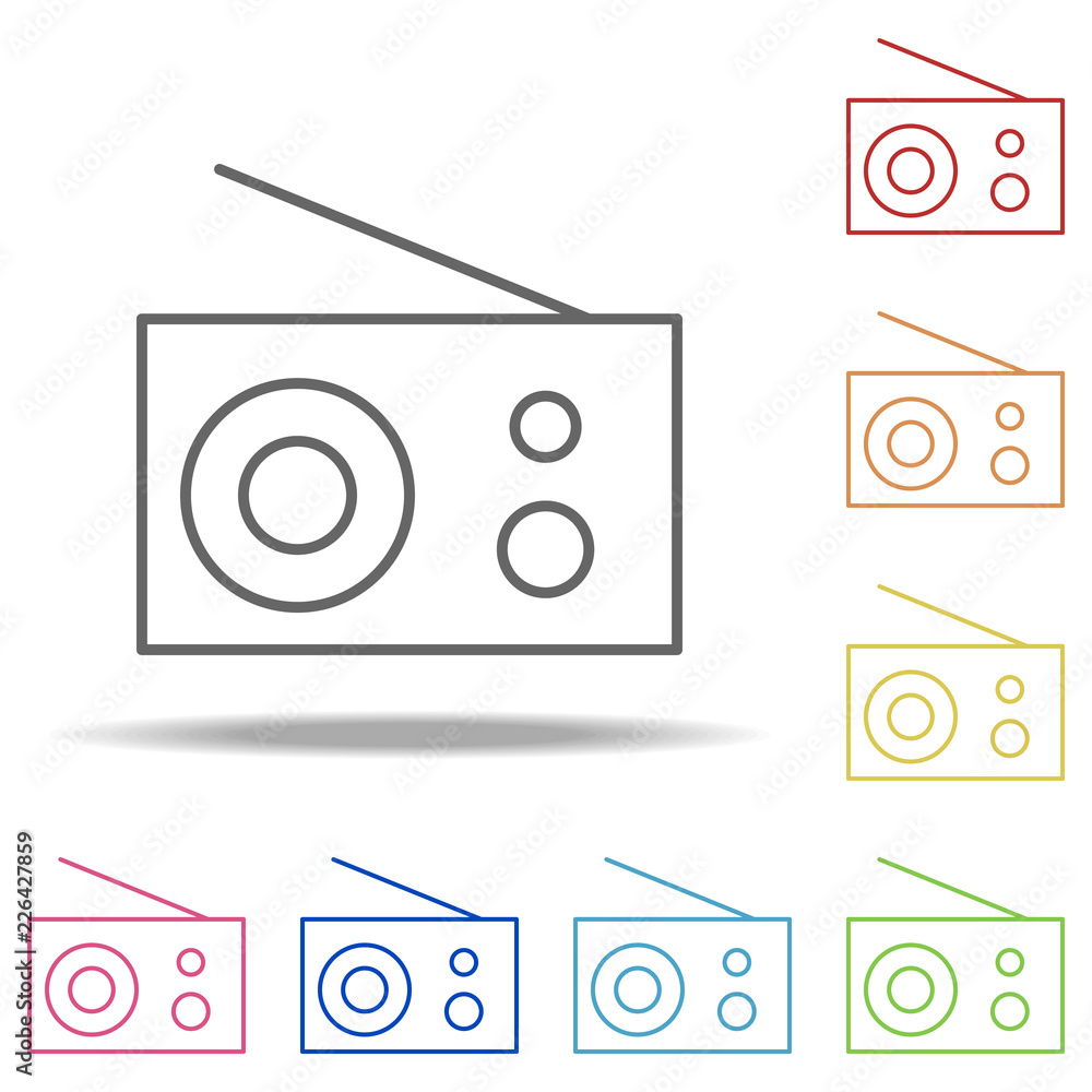 Poster radio icon. elements of web in multi colored icons. simple icon for websites, web design, mobile app