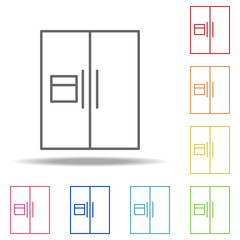 double-wing refrigerator icon. Elements of Web in multi colored icons. Simple icon for websites, web design, mobile app, info graphics
