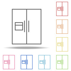 double-wing refrigerator icon. Elements of Web in multi colored icons. Simple icon for websites, web design, mobile app, info graphics