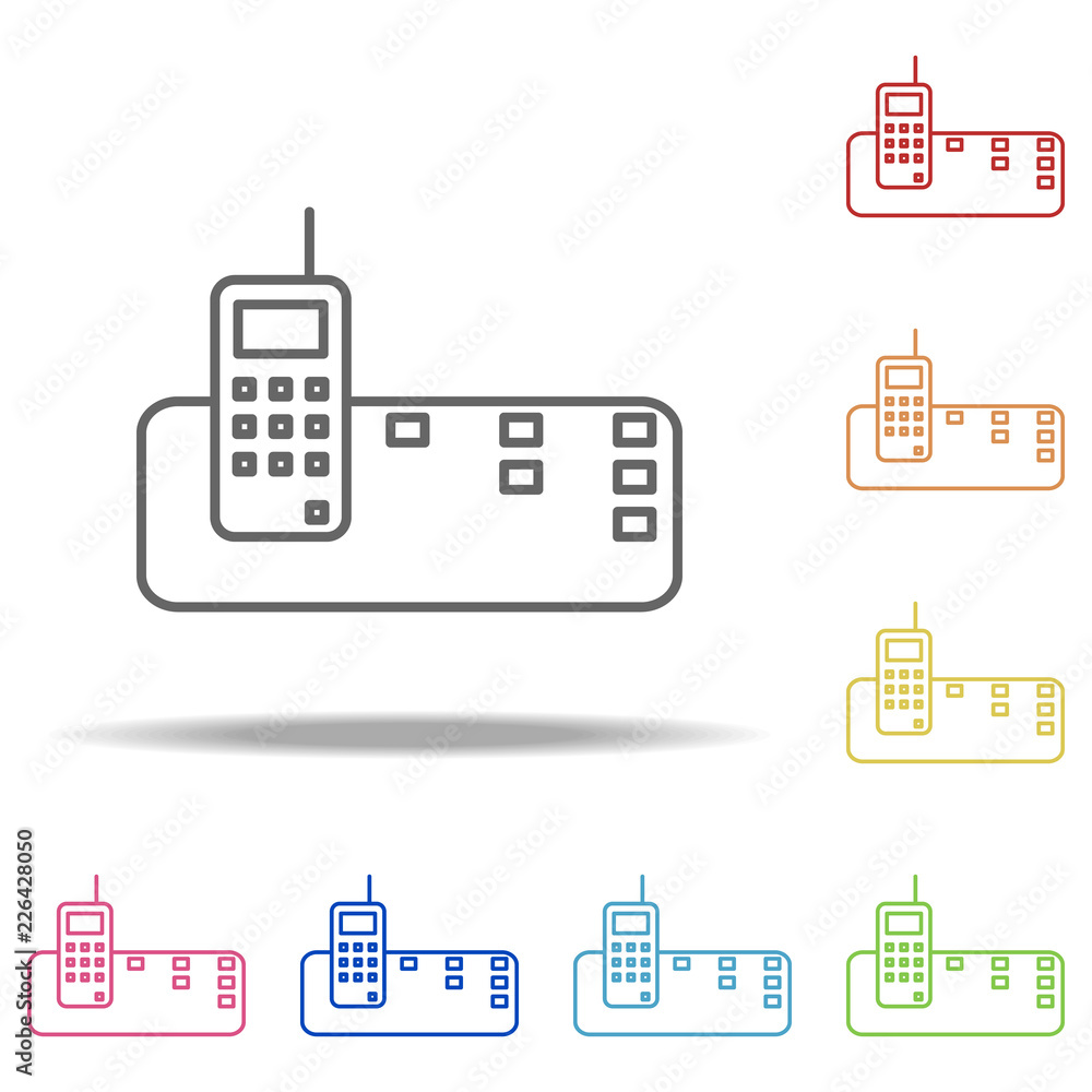 Poster radio telephone icon. elements of web in multi colored icons. simple icon for websites, web design, 