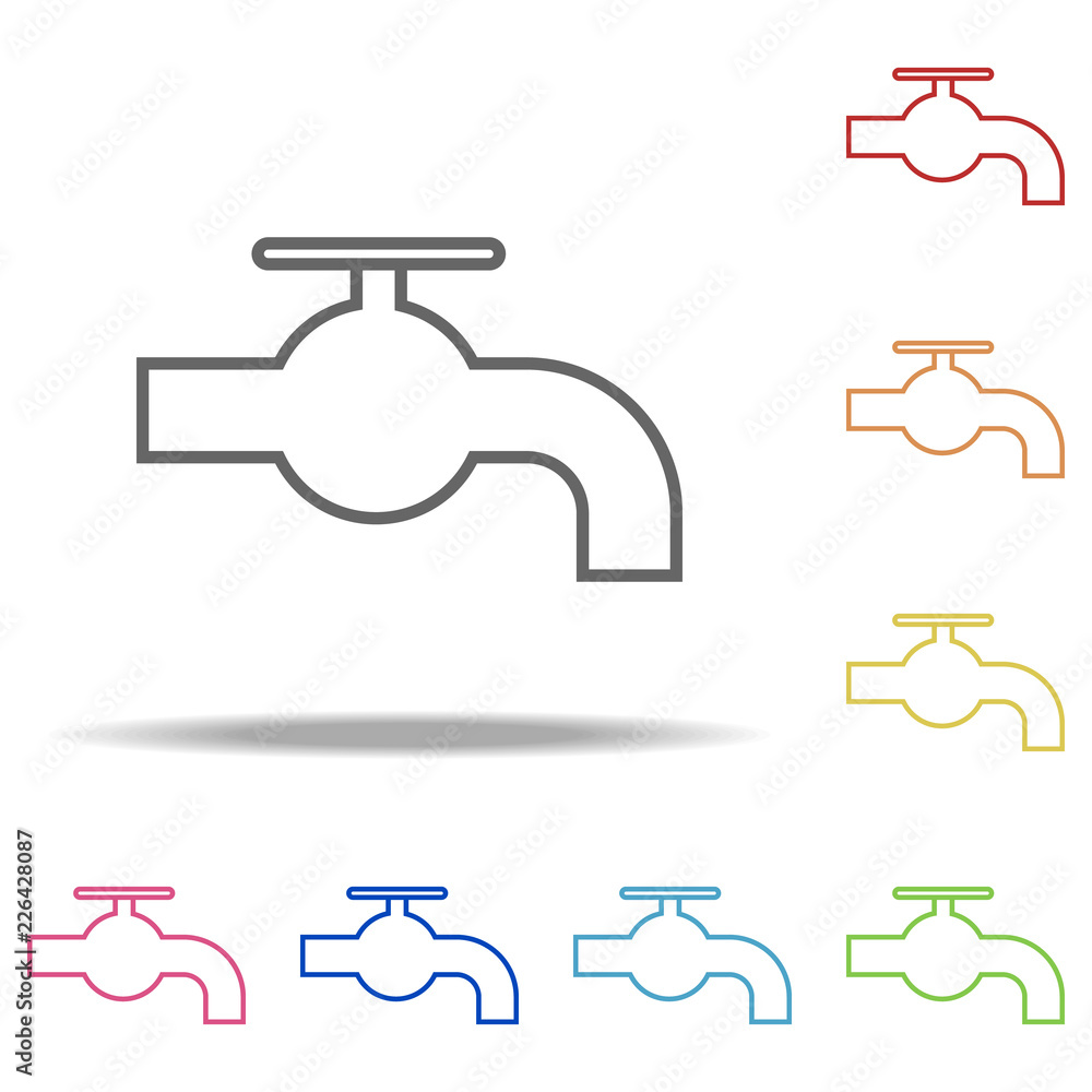 Poster water tap icon. elements of web in multi colored icons. simple icon for websites, web design, mobile