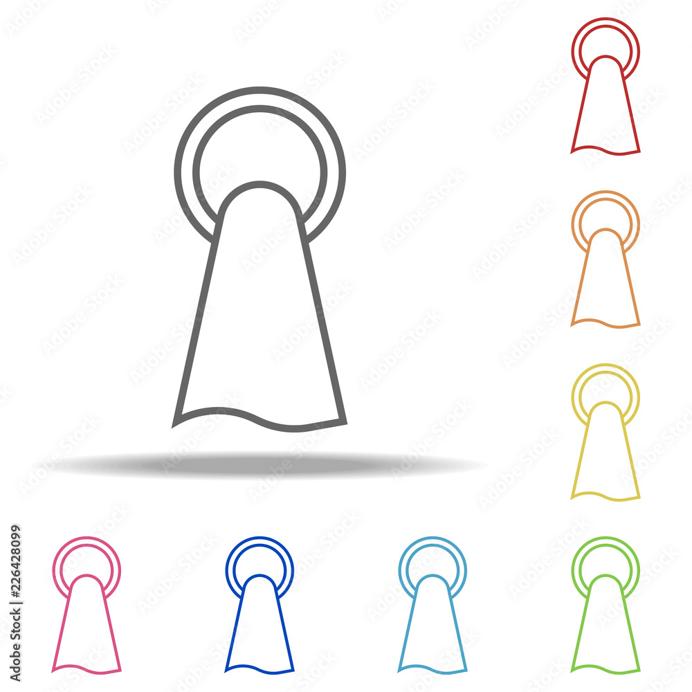 Poster towel on a hanger icon. elements of web in multi colored icons. simple icon for websites, web design