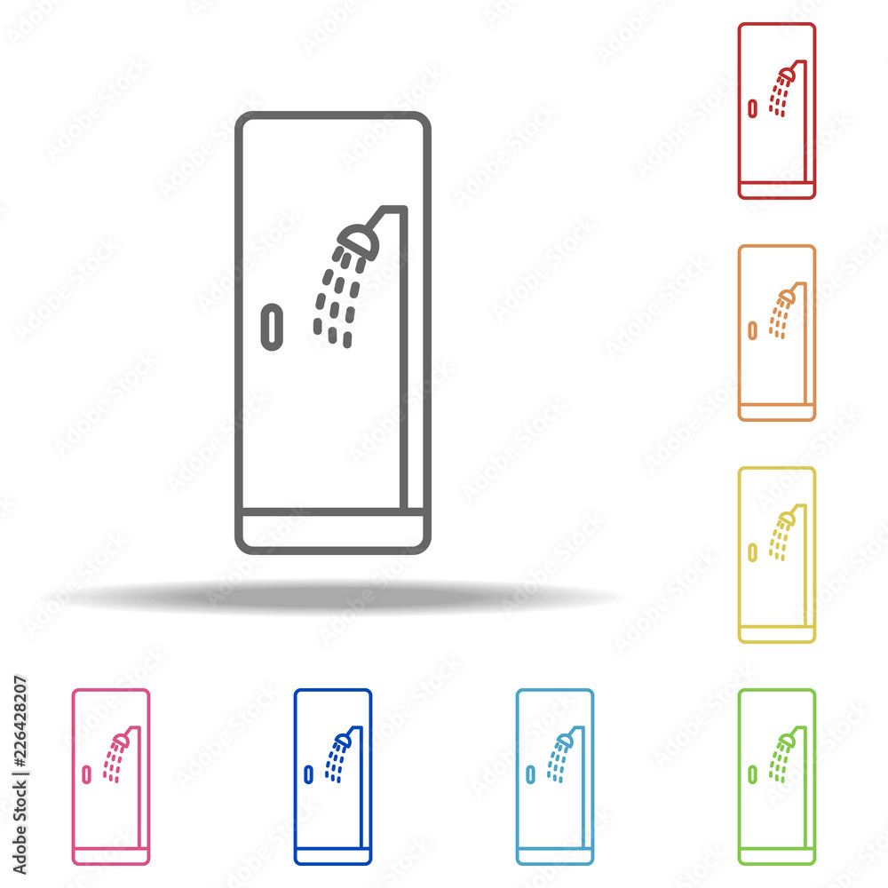 Aufkleber shower cabin icon. elements of web in multi colored icons. simple icon for websites, web design, mob