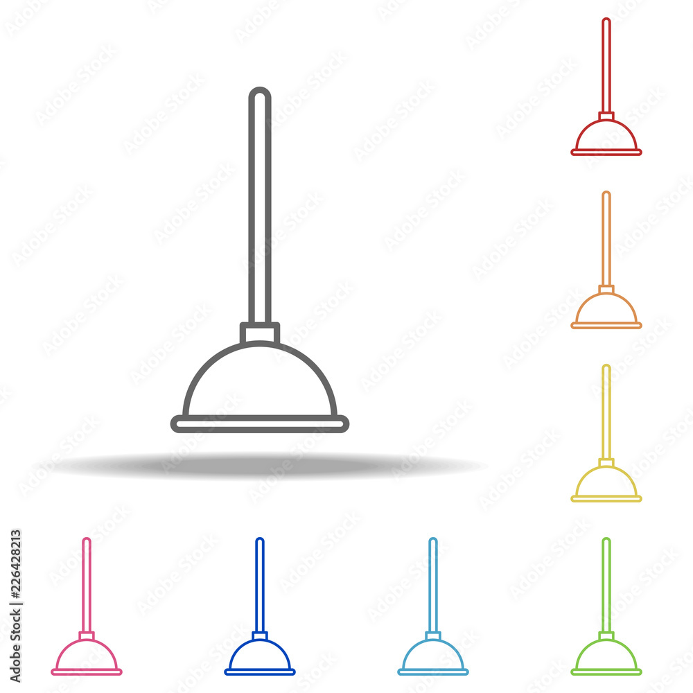 Poster plunger icon. elements of web in multi colored icons. simple icon for websites, web design, mobile a