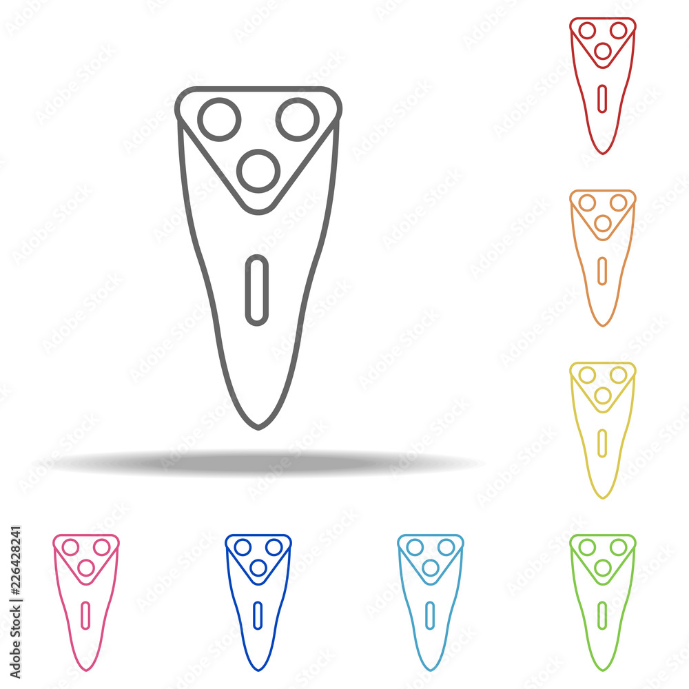 Aufkleber electric razor icon. elements of web in multi colored icons. simple icon for websites, web design, m
