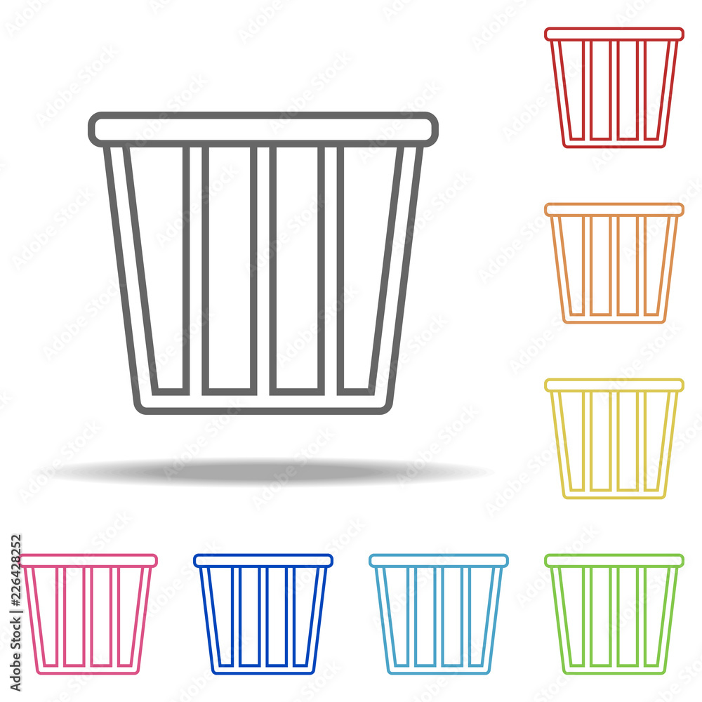Poster laundry basket icon. elements of web in multi colored icons. simple icon for websites, web design, m