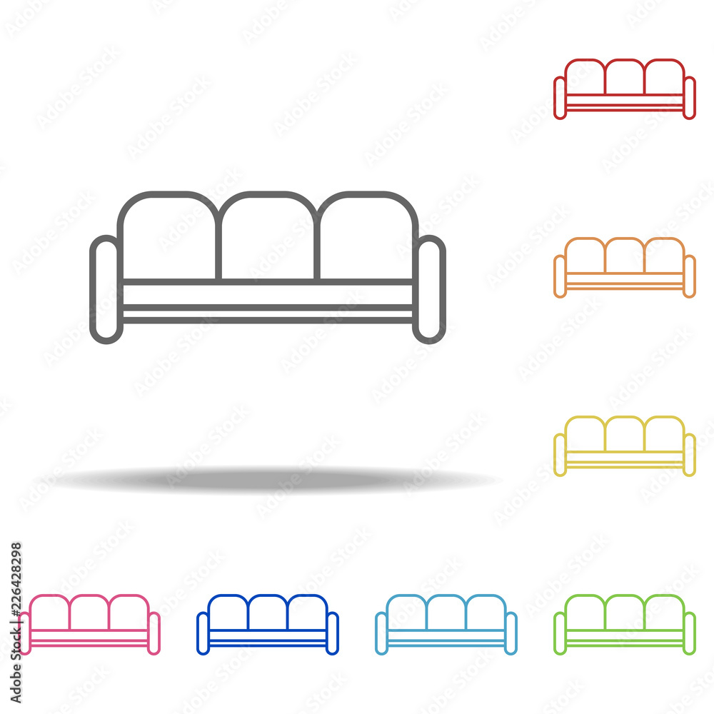 Poster sofa icon. elements of web in multi colored icons. simple icon for websites, web design, mobile app,