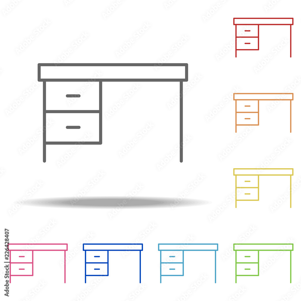 Poster office table icon. elements of web in multi colored icons. simple icon for websites, web design, mob