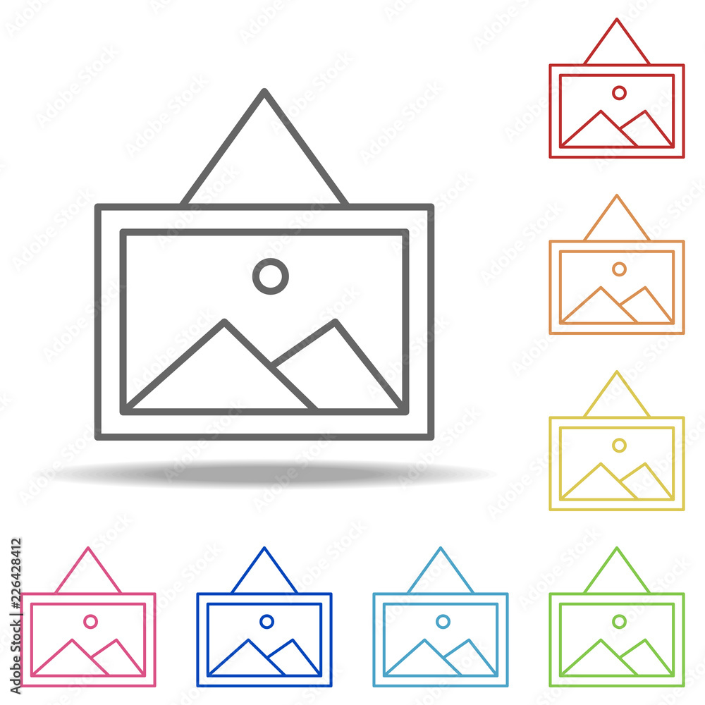 Poster picture icon. elements of web in multi colored icons. simple icon for websites, web design, mobile a