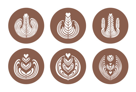 coffee graphic latte art pattern