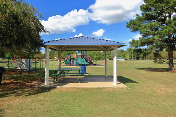 Obraz premium Colorful Playground equipment in a public park