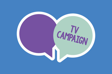 Word writing text Tv Campaign. Business concept for Television programming produced and paid for by an organization.