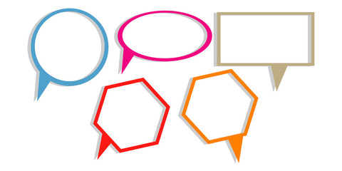 modern quote box bubble talk frame vector