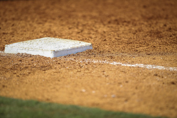 Baseball base and dirt