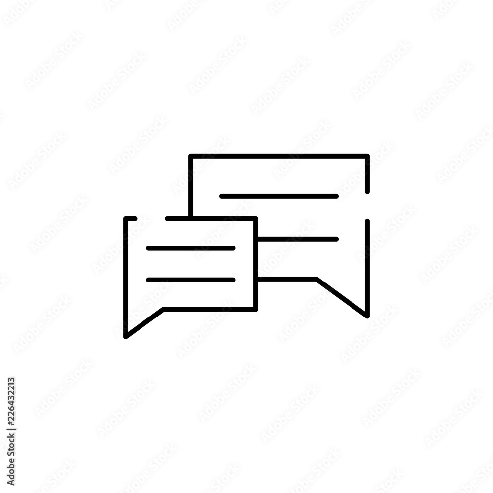 Poster bubble, chat icon. element of business start up icon for mobile concept and web apps. thin line bubb