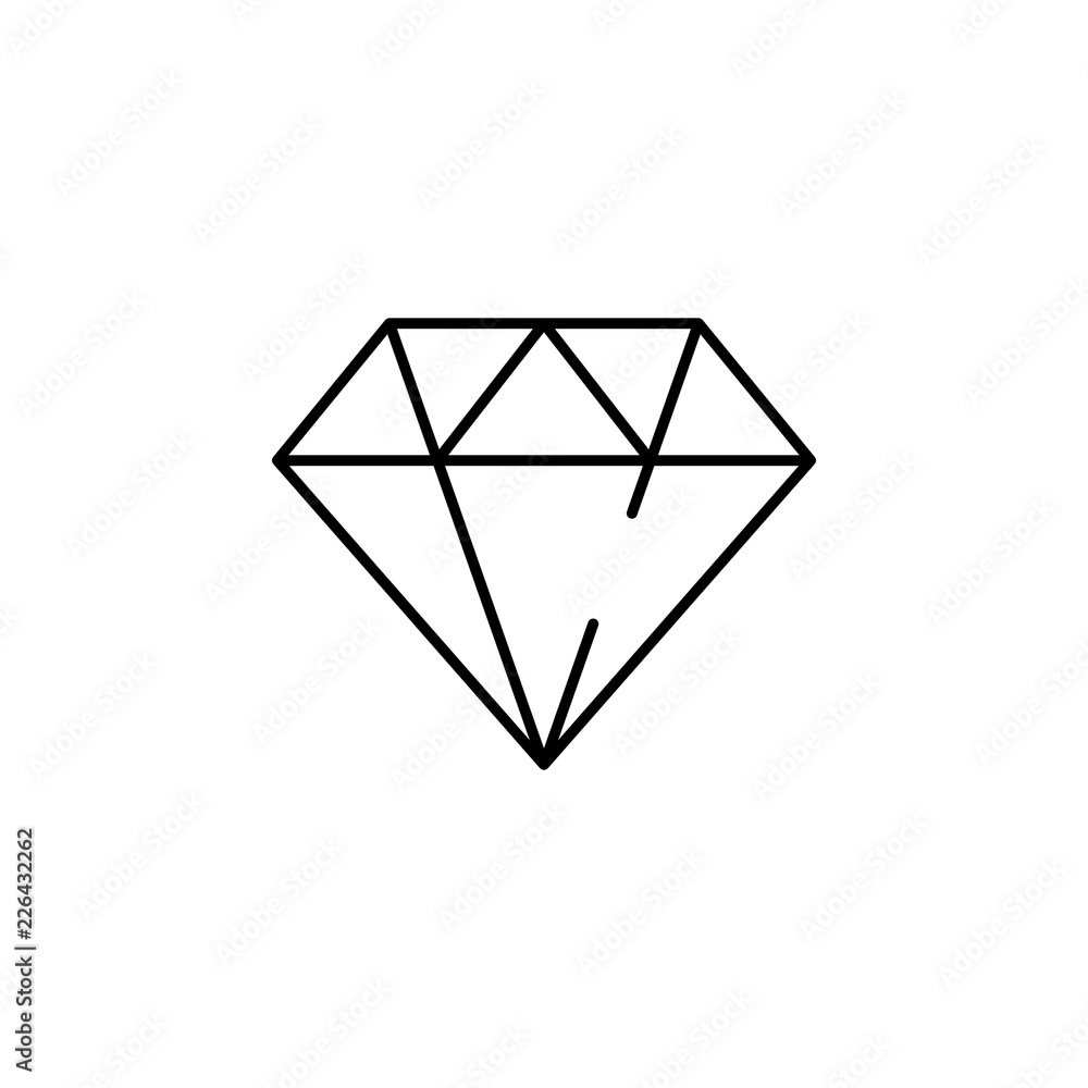 Poster crystal, diamond icon. element of business start up icon for mobile concept and web apps. thin line 