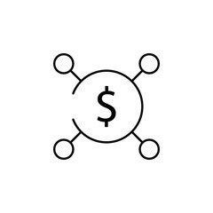 currency, investment icon. Element of business start up icon for mobile concept and web apps. Thin line currency, investment icon can be used for web and mobile
