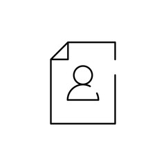 document, manager, people icon. Element of business start up icon for mobile concept and web apps. Thin line document, manager, people icon can be used for web and mobile