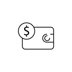 pay, money, wallet icon. Element of business start up icon for mobile concept and web apps. Thin line pay, money, wallet icon can be used for web and mobile