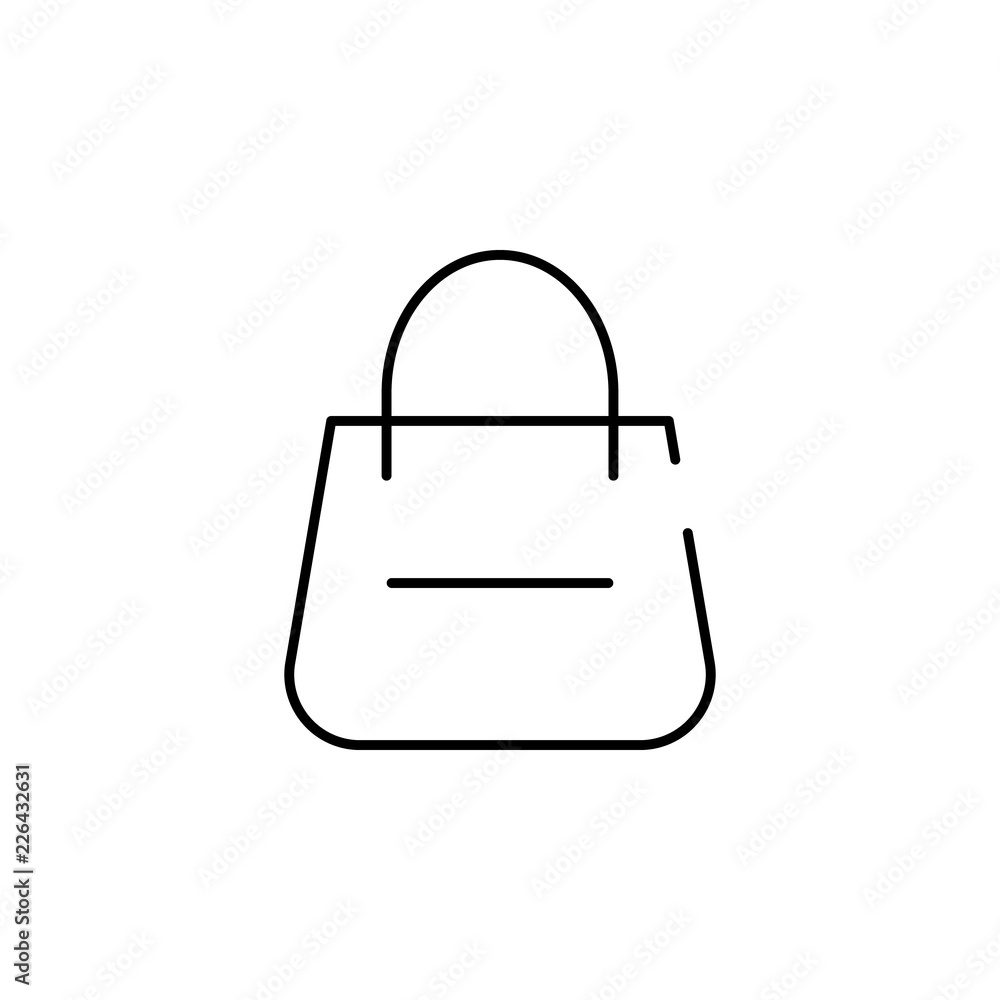 Poster christmas bag icon. element of christmas for mobile concept and web apps illustration. thin line ico