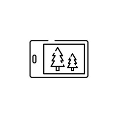 Christmas shopping, ecommerce icon. Element of Christmas for mobile concept and web apps illustration. Thin line icon for website design and development, app development