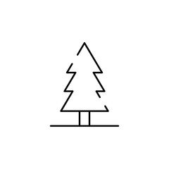 Obraz premium Christmas tree icon. Element of Christmas for mobile concept and web apps illustration. Thin line icon for website design and development, app development. Premium icon