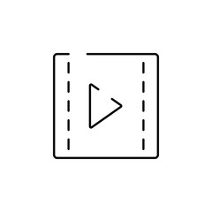 movie, film recording icon. Element of Christmas for mobile concept and web apps illustration. Thin line icon for website design and development, app development. Premium icon