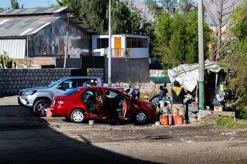 Lavadero informal de autos-Cuenca del R&iacute;o Chili