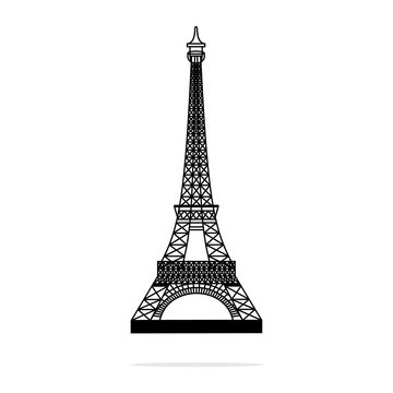 Eiffel Tower icon. Vector concept illustration for design.