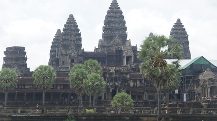 Fototapeta na wymiar Angkor Wat is a temple complex in Cambodia and one of the largest religious monuments in the world