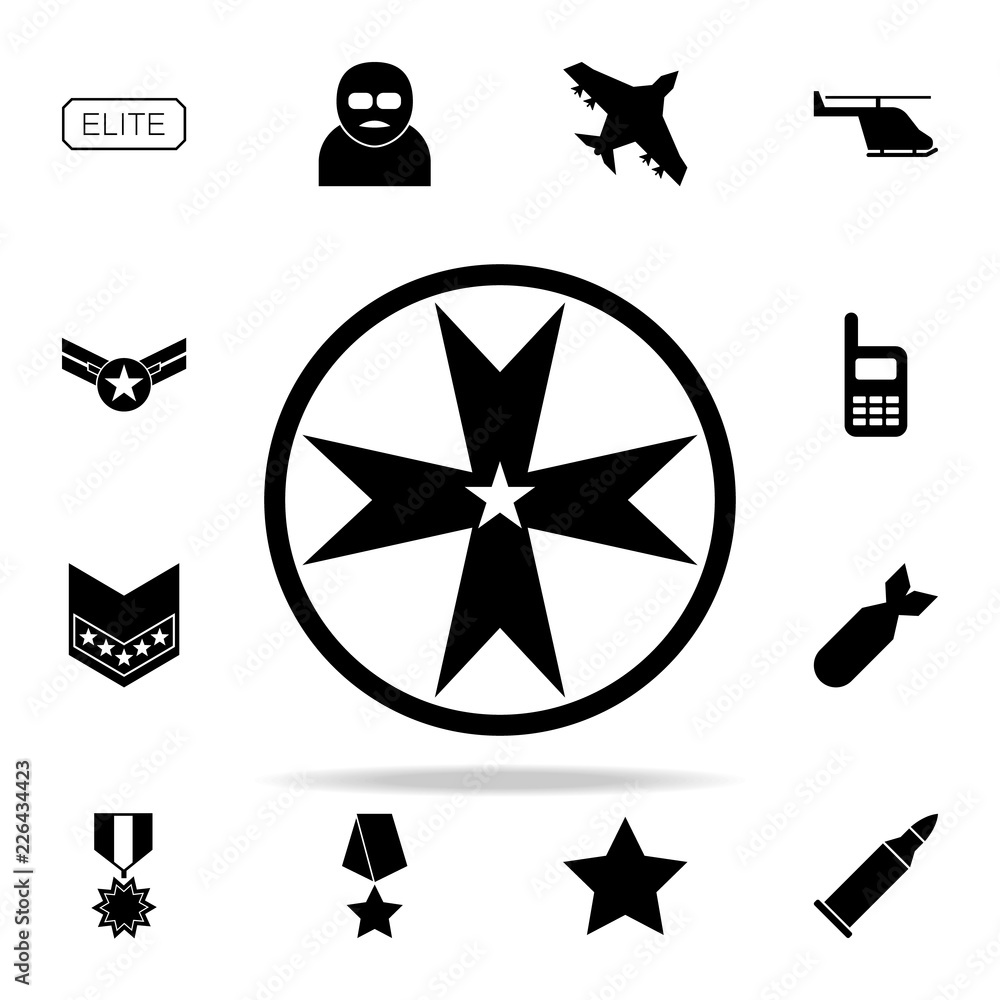 Poster military cross icon. army icons universal set for web and mobile