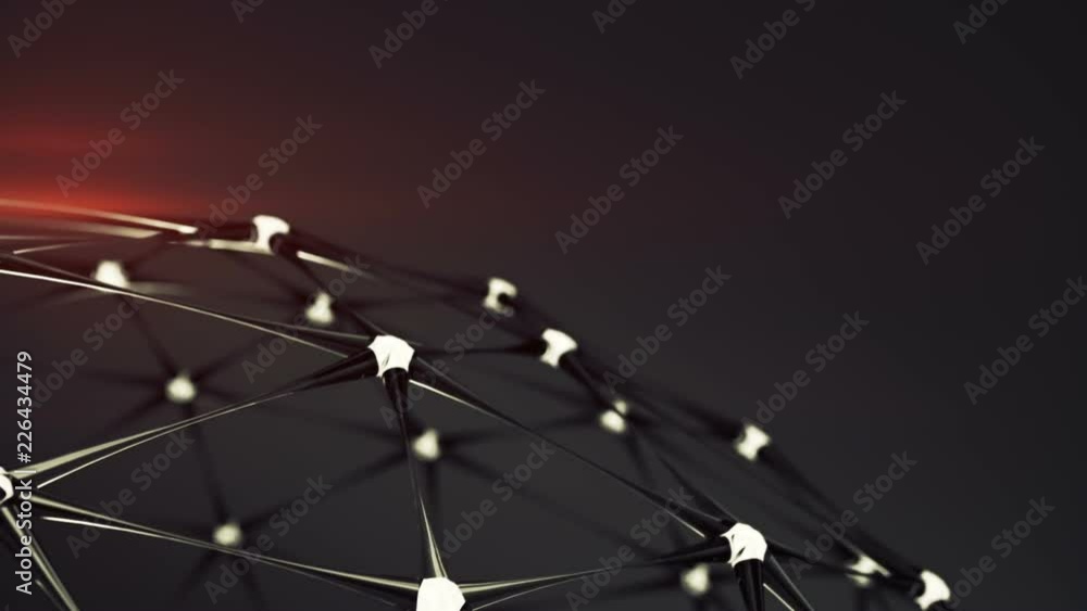 Aufkleber network structure with glowing nodes. futuristic science fiction or modetn technology concept. seaml