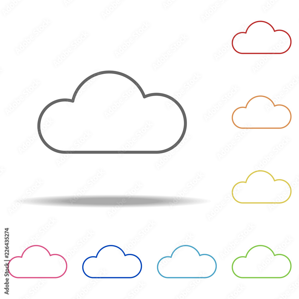 Poster cloud icon. elements of camping in multi colored icons. simple icon for websites, web design, mobile