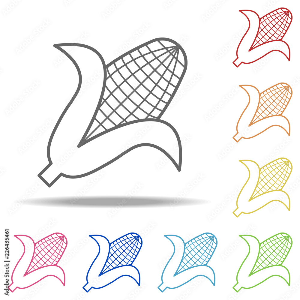 Poster corn icon. elements of camping in multi colored icons. simple icon for websites, web design, mobile 