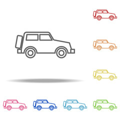 car for travel icon. Elements of Camping in multi colored icons. Simple icon for websites, web design, mobile app, info graphics