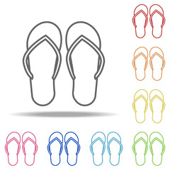 flip-flops icon. Elements of Camping in multi colored icons. Simple icon for websites, web design, mobile app, info graphics