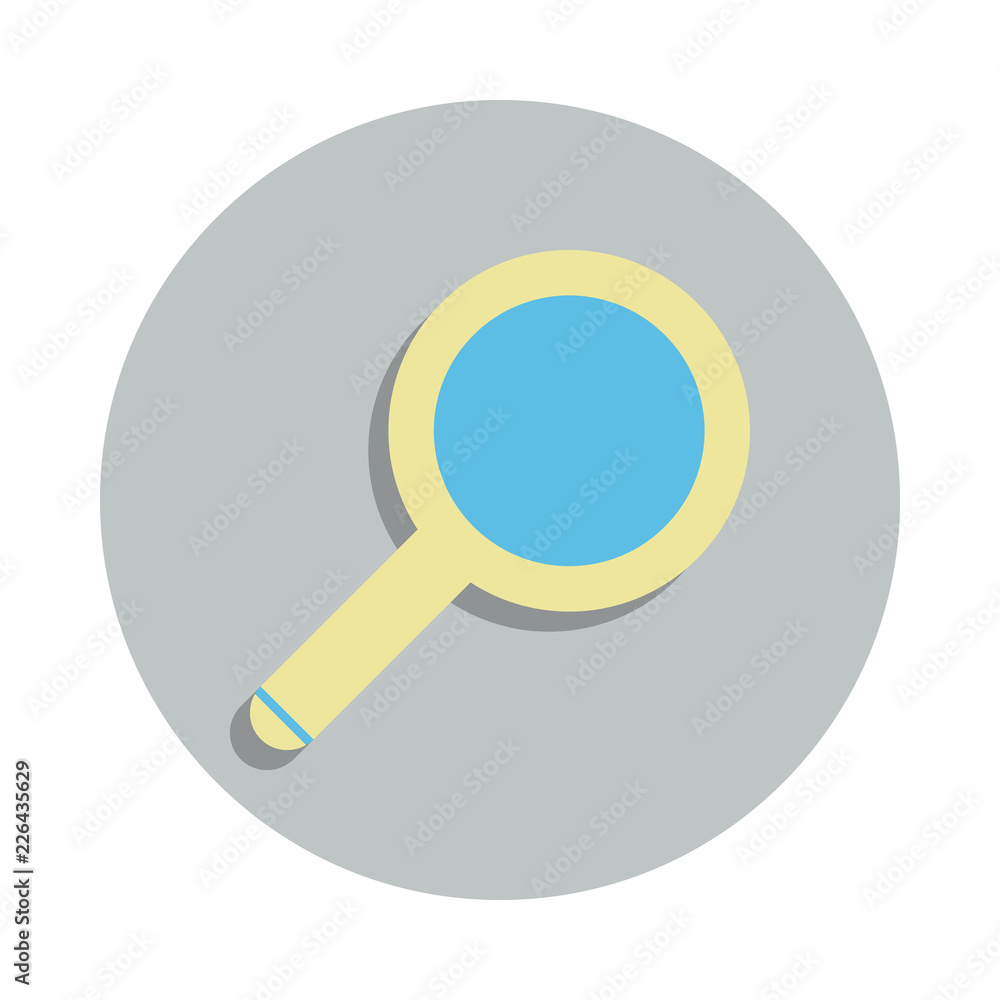 Poster magnifier icon in badge style. one of web collection icon can be used for ui, ux