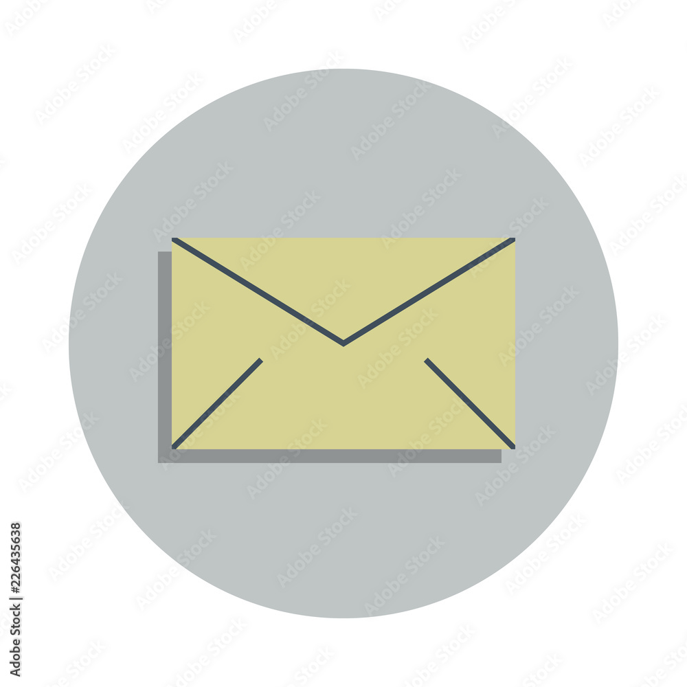 Poster the envelope icon in badge style. one of web collection icon can be used for ui, ux