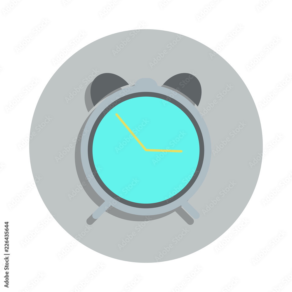 Poster alarm clock icon in badge style. one of web collection icon can be used for ui, ux